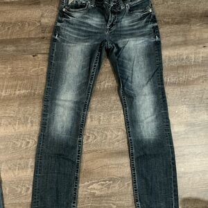 BKE Men's Straight Jeans - Black and Gray